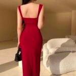 Women Chilly Elegant Bodycon Maxi Dress - Image 2