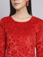 Women Velvet Elegant Party Wear Dress - Image 3